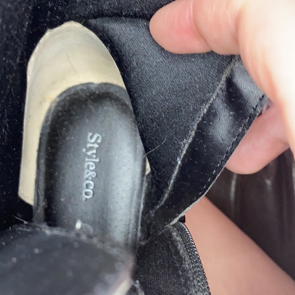 Style and Co. black faux leather combat boots - Picture 12 of 12